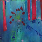 The Blood Tulips in The Blue Room (120cm x 100cm)